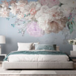 Wall murals Soft blooms on a gentle backdrop.