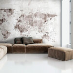 Wall murals Vintage world map with continents