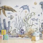 Wall murals Underwater scene with marine life