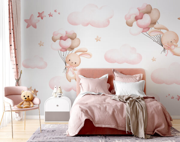 White star on a white background Wall murals White star on a white background