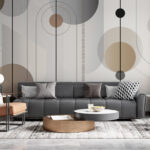 Wall murals Geometric patterns with warm tones