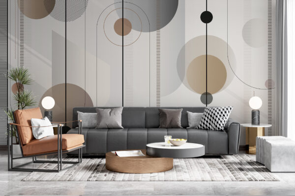 Geometric patterns with warm tones Wall murals Geometric patterns with warm tones