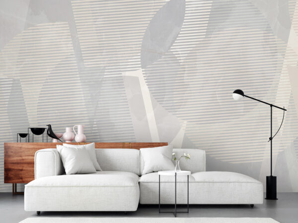 Abstract lines and geometric shapes Wall murals Abstract lines and geometric shapes