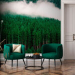 Wall murals Group of trees in a forest