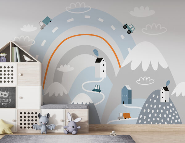 House on a mountain Wall murals House on a mountain