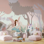 Wall murals Cartoon of a unicorn