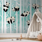 Wall murals Cartoon of a panda