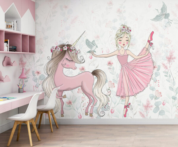 Cartoon of a ballerina Wall murals Cartoon of a ballerina
