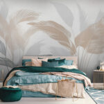 Wall murals Elegant botanical leaves pattern design