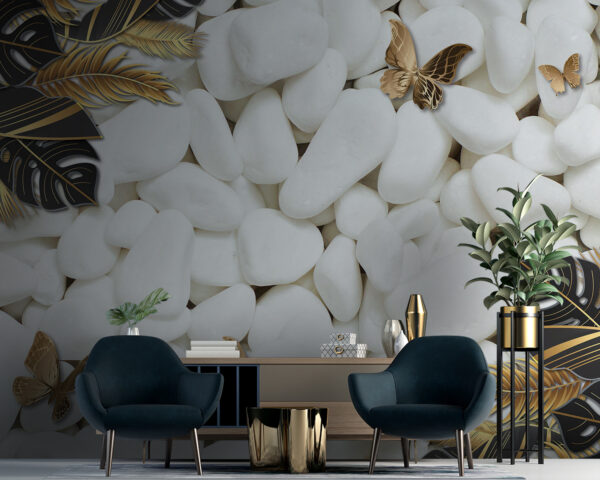 Nature’s Calm in White and Black Wall murals Nature’s Calm in White and Black