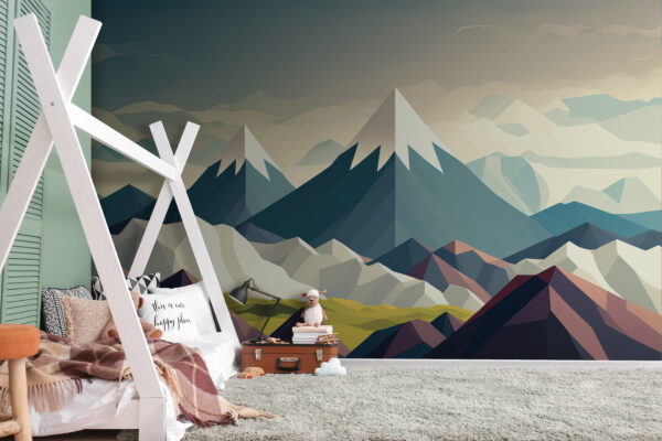 Mountain with snow on top Wall murals Mountain with snow on top