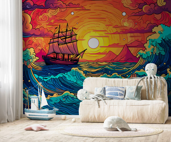White circle with red border Wall murals White circle with red border