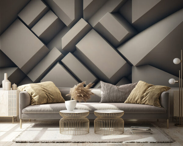 Wall murals Group of white cubes