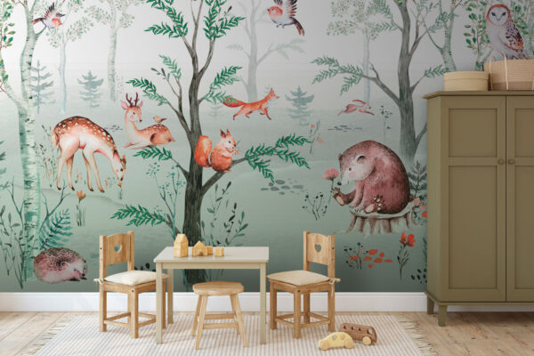 Painting of a deer Wall murals Painting of a deer