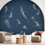 Wall murals White feather in the air