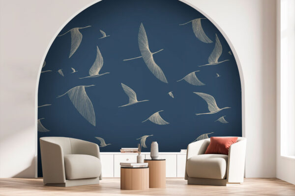 White feather in the air Wall murals White feather in the air