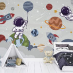 Wall murals Cartoon of a planet