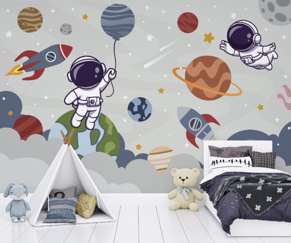 Cartoon of a planet Wall murals Cartoon of a planet