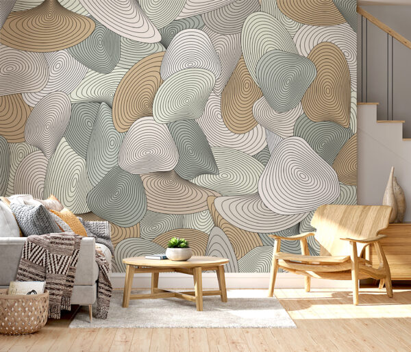 Swirling patterns in muted tones Wall murals Swirling patterns in muted tones