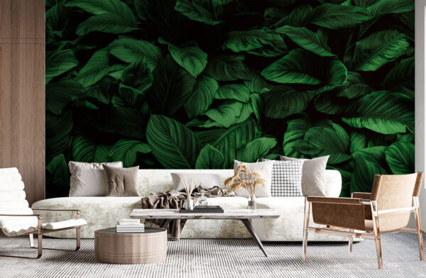 Lush green leaves in harmony Wall murals Lush green leaves in harmony