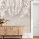 Wall murals Elegant palm leaf pattern design