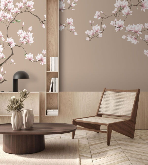 Wall murals Blooming magnolia branches in pastel (SKU: u94363) Wall murals Wall murals Blooming magnolia branches in pastel (SKU: u94363)