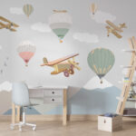 Wall murals Hot air balloon in the sky
