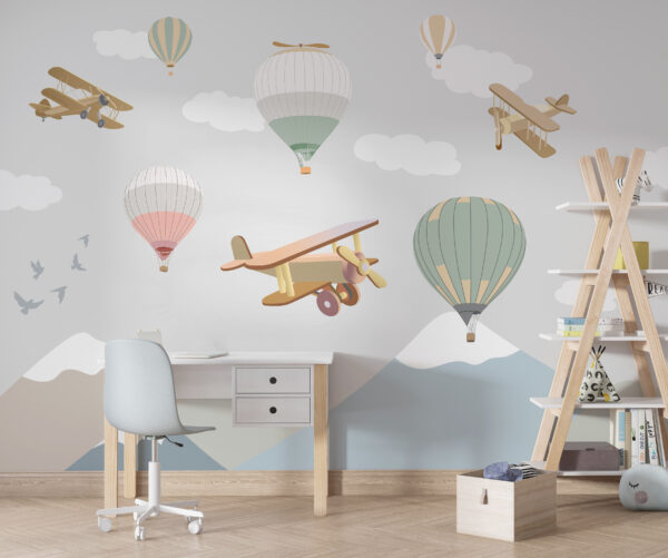 Hot air balloon in the sky Wall murals Hot air balloon in the sky
