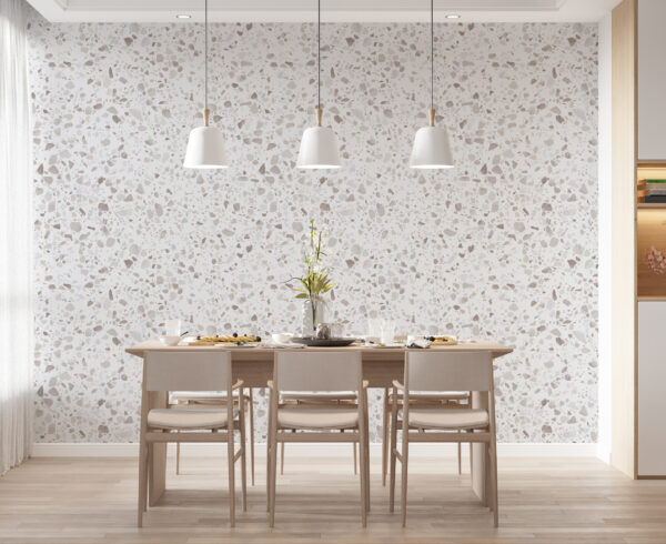 White speckled terrazzo texture pattern Wall murals White speckled terrazzo texture pattern