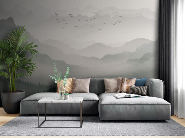 Flock of birds flying in the sky Wall murals Flock of birds flying in the sky