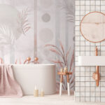 Wall murals Abstract leaves with muted tones