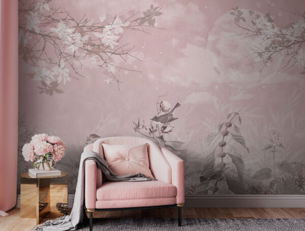 Bird on a plant Wall murals Bird on a plant