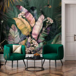 Wall murals Hummingbird flying in the air