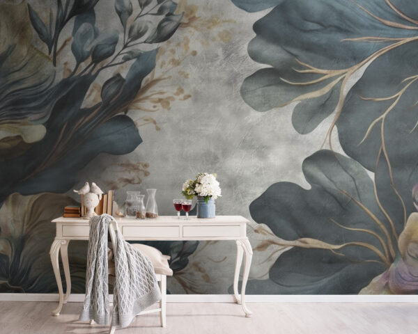 Botanical artistry with muted colors Wall murals Botanical artistry with muted colors