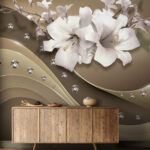 Wall murals Elegant flowers with subtle accents.