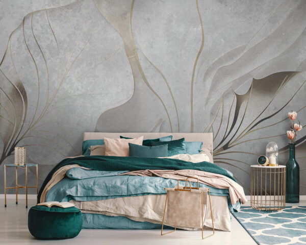 Elegant abstract leaf patterns Wall murals Elegant abstract leaf patterns