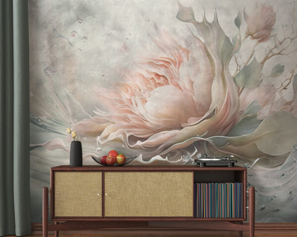 Wall murals Delicate bloom amidst swirling water (SKU: u94002) Wall murals Wall murals Delicate bloom amidst swirling water (SKU: u94002)