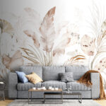 Wall murals Elegant botanical design with soft hues.