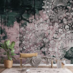 Wall murals Intricate patterns with muted colors.