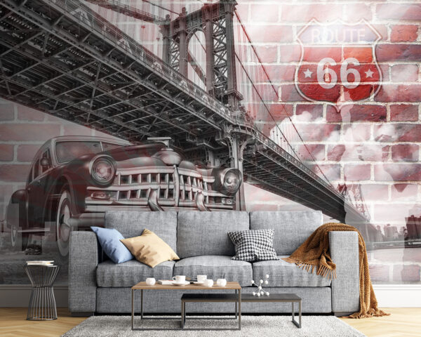 Bridge over a river Wall murals Bridge over a river