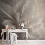 Wall murals Elegant petals in soft sepia tones