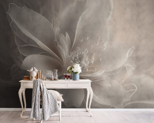 Elegant petals in soft sepia tones. Wall murals Elegant petals in soft sepia tones.