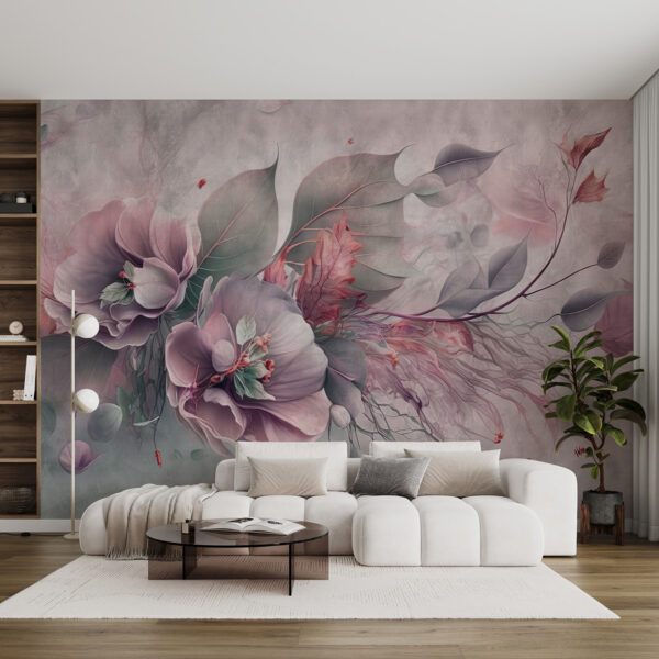 Wall murals Wall murals Delicate blossoms with pastel hues (SKU: u93930v2)