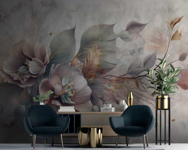 Wall murals Delicate blossoms with soft hues (SKU: u93930) Wall murals Wall murals Delicate blossoms with soft hues (SKU: u93930)