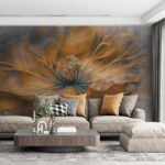Wall murals Blurry image of a person’s face
