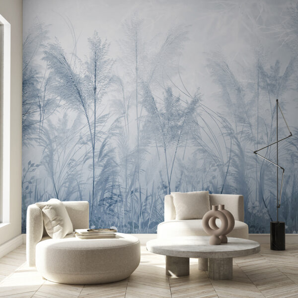 Wall mural Serene winter grasses in frost (SKU: u93903v1) Wall mural Wall mural Serene winter grasses in frost (SKU: u93903v1)