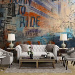 Wall murals Urban adventure captured in vibrant art.