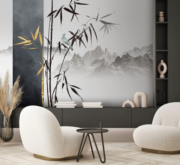 Bird sitting on a branch Wall murals Bird sitting on a branch