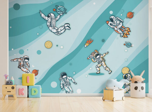 Group of astronauts in space Wall murals Group of astronauts in space