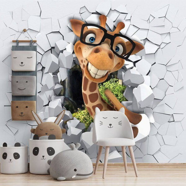 Giraffe wearing glasses Wall murals Giraffe wearing glasses